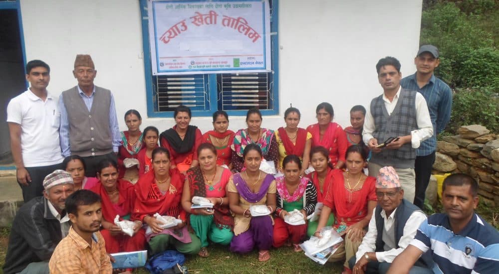 Community mushroom-farming training organized by Frontline Nepal